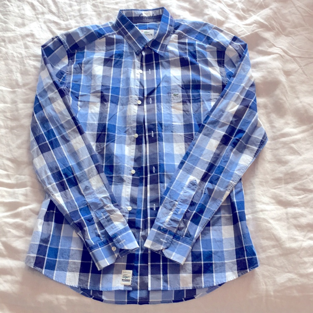 Lacoste slim fit button down dress shirt